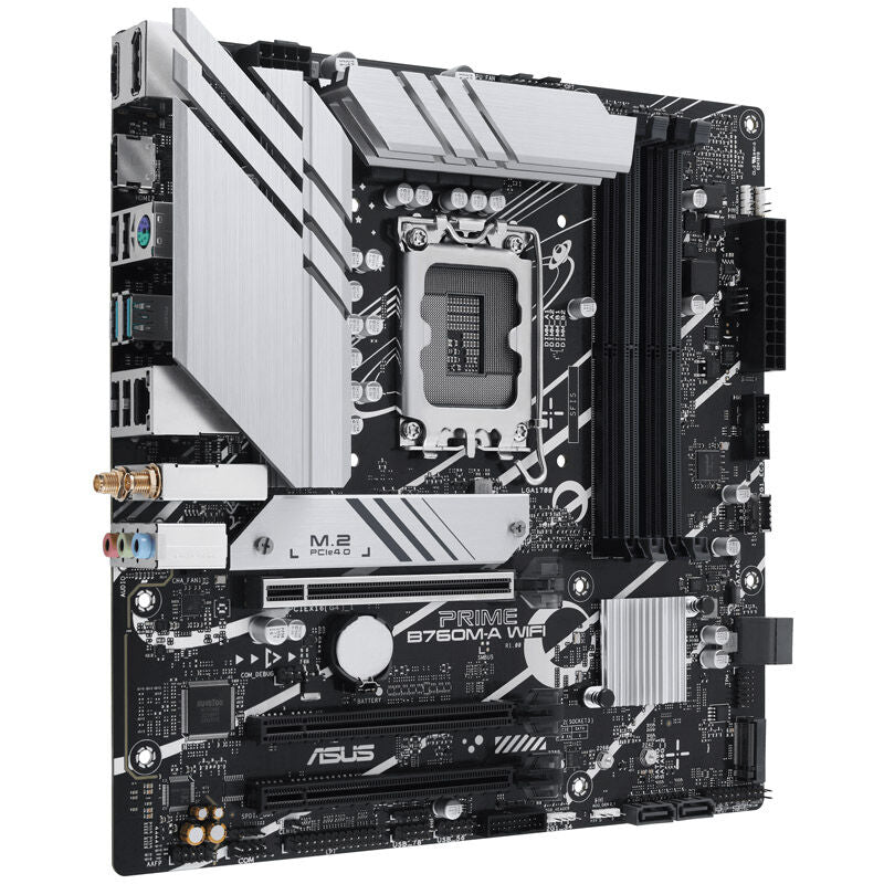 Nærbilde av ASUS Prime B760M-A WIFI hovedkort M.2 slots