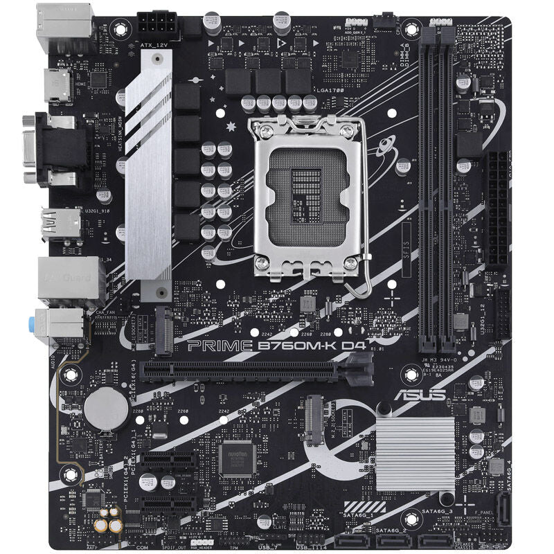 ASUS Prime B760M-K D4 hovedkort bakside