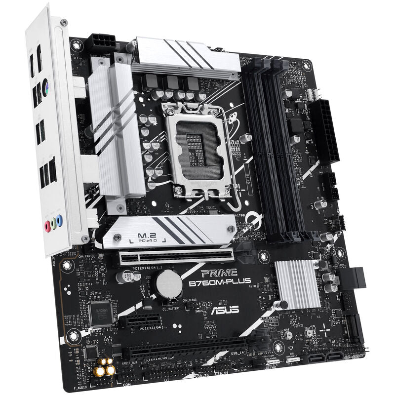 Nærbilde av tilkoblinger på ASUS Prime B760M-Plus
