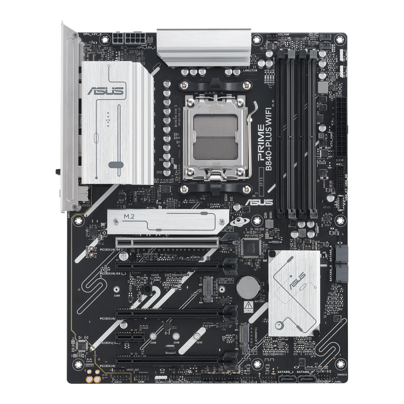 Bakside av ASUS PRIME B840-Plus WiFi hovedkort