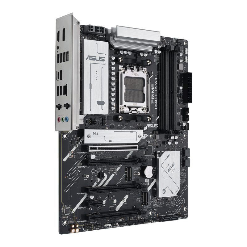 Detaljbilde av ASUS PRIME B840-Plus WiFi hovedkort PCIe-spor