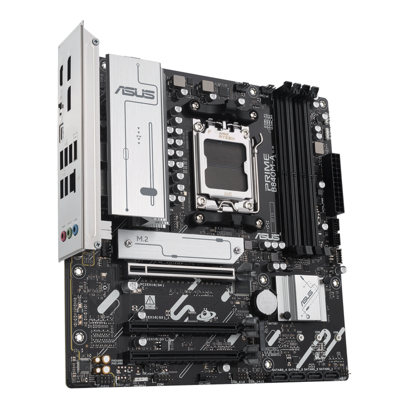 ASUS Prime B840M-A hovedkort montert i kabinett