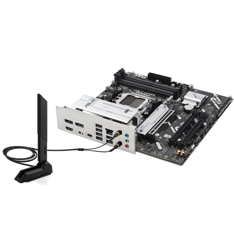 Nærbilde av ASUS Prime B840M-A WiFi hovedkort PCIe-plass