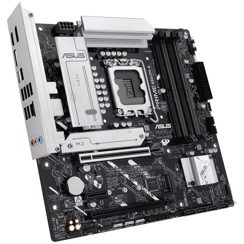 ASUS Prime B860M-A hovedkort nærbilde av USB-porter