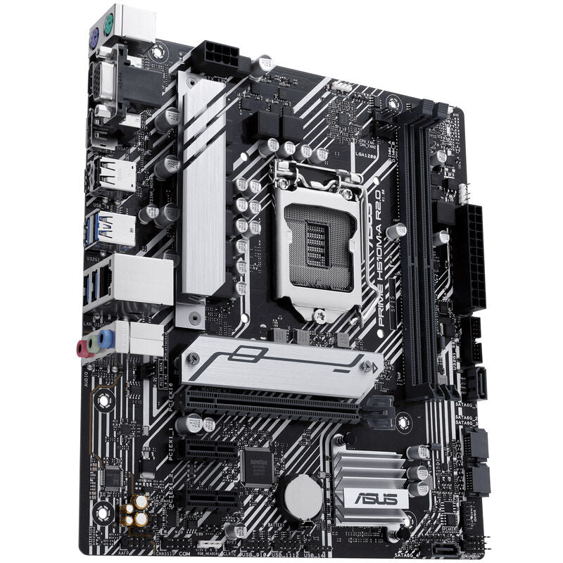 Montert ASUS Prime H510M-A R2.0 hovedkort i PC-kabinett