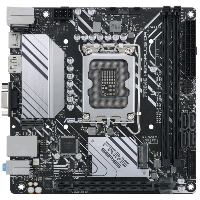 Detaljbilde av ASUS Prime H610I-Plus D4-CSM hovedkortets PCIe 4.0 x16 slot