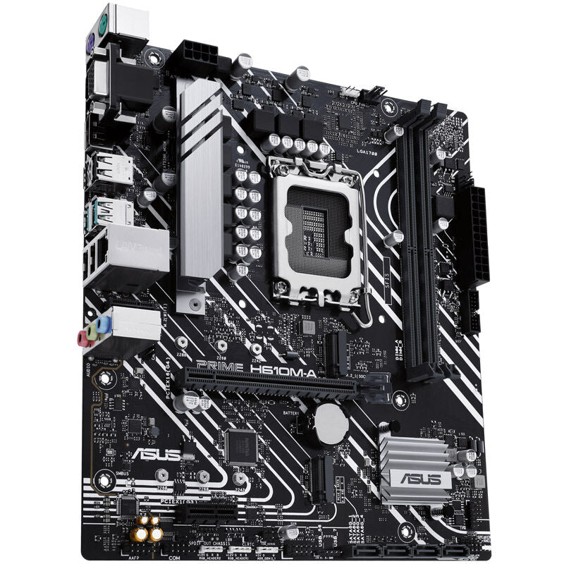 Nærbilde av ASUS Prime H610M-A-CSM hovedkort PCIe-slot