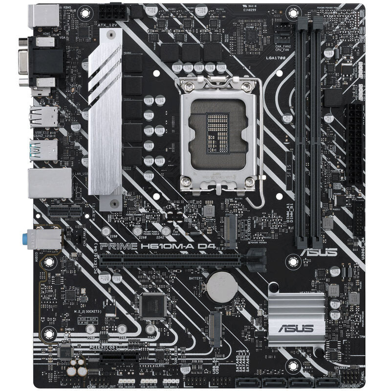 Detalj av ASUS Prime H610M-A D4-CSM hovedkort