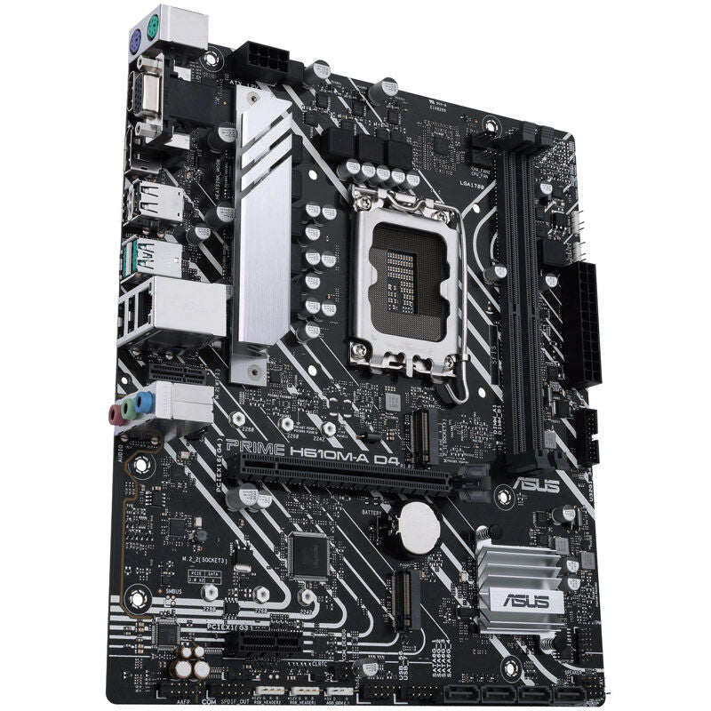 Nærbilde av M.2 spor på ASUS Prime H610M-A D4-CSM
