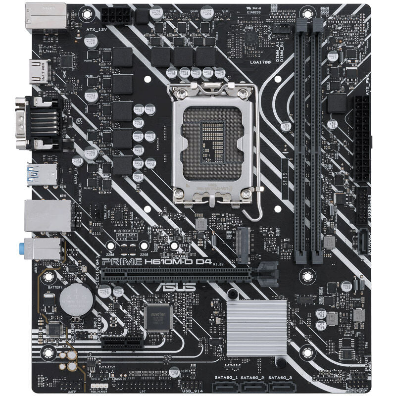 Detaljbilde av ASUS Prime H610M-D D4 hovedkort