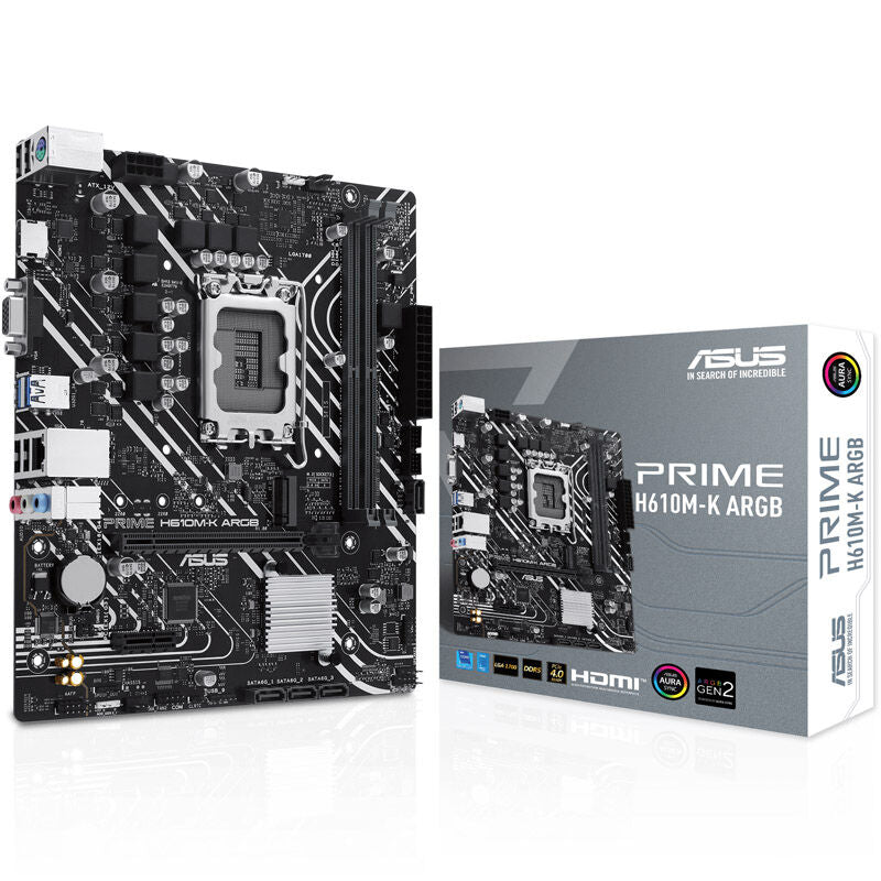ASUS Prime H610M-K ARGB hovedkort forfra