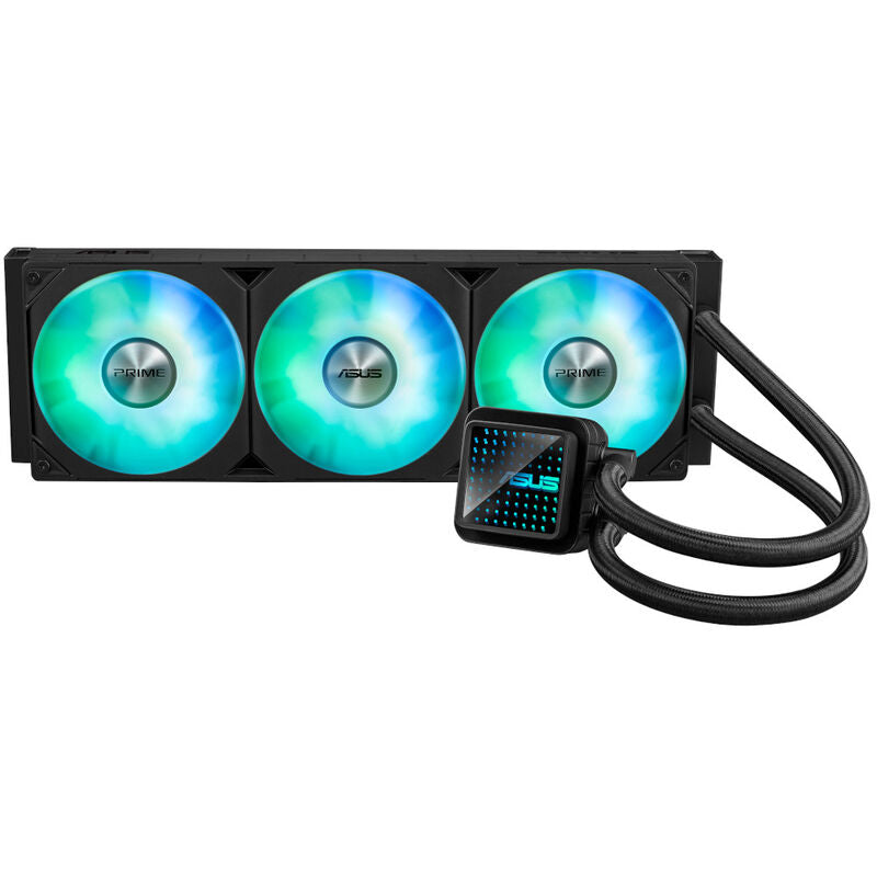 Bakside av ASUS PRIME LC 360 ARGB AIO vannkjøling 360 mm svart