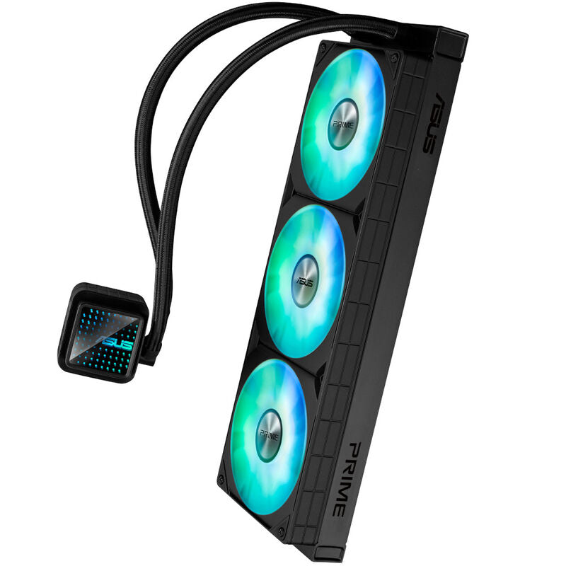 Nærbilde av ASUS PRIME LC 360 ARGB AIO vannkjøling 360 mm svart vifte