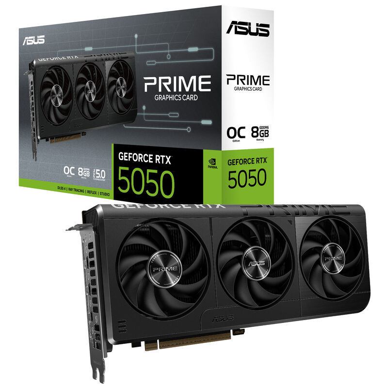 ASUS Prime RTX 5050 OC Edition grafikkort forfra