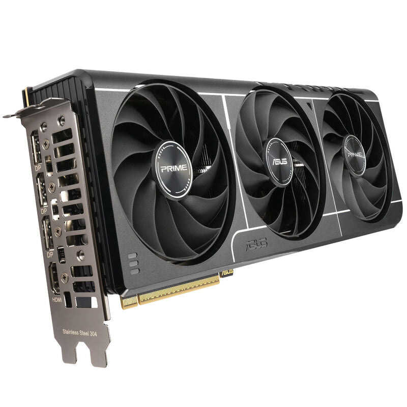 ASUS Prime RTX 5060 Ti OC Edition grafikkort med tilkoblinger