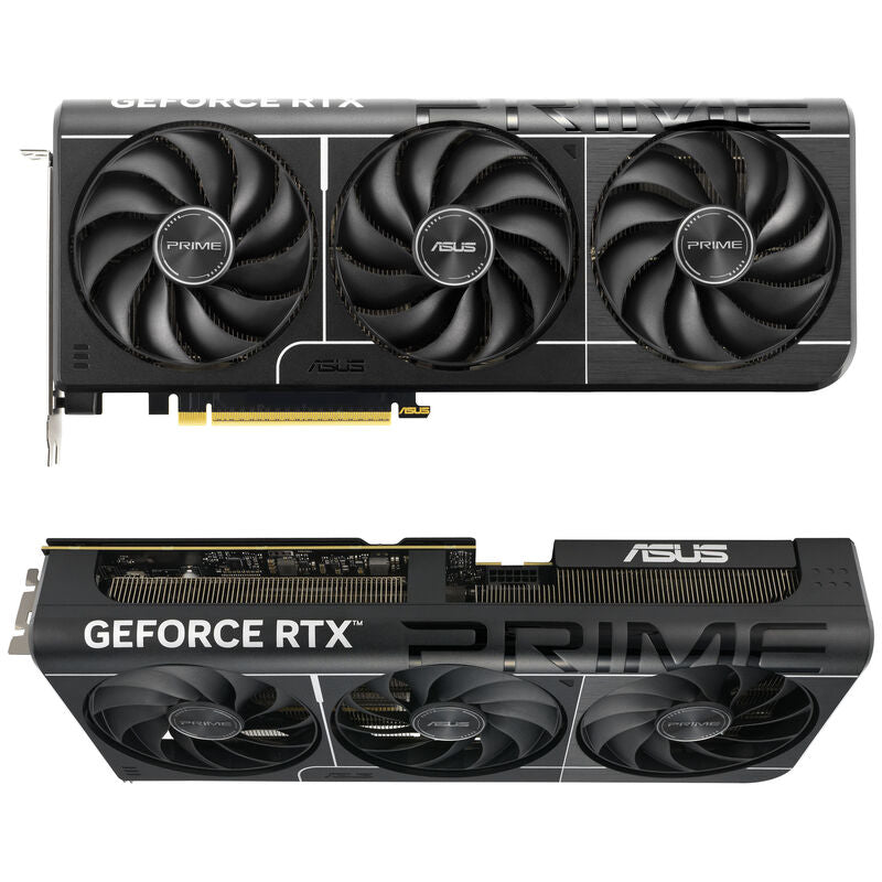 Detalj av ASUS Prime RTX 5070 OC Edition grafikkort viftesystem