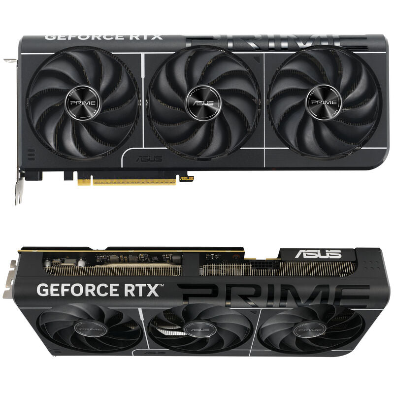 Detalj av ASUS Prime RTX 5070 Ti OC Edition grafikkort kjølesystem