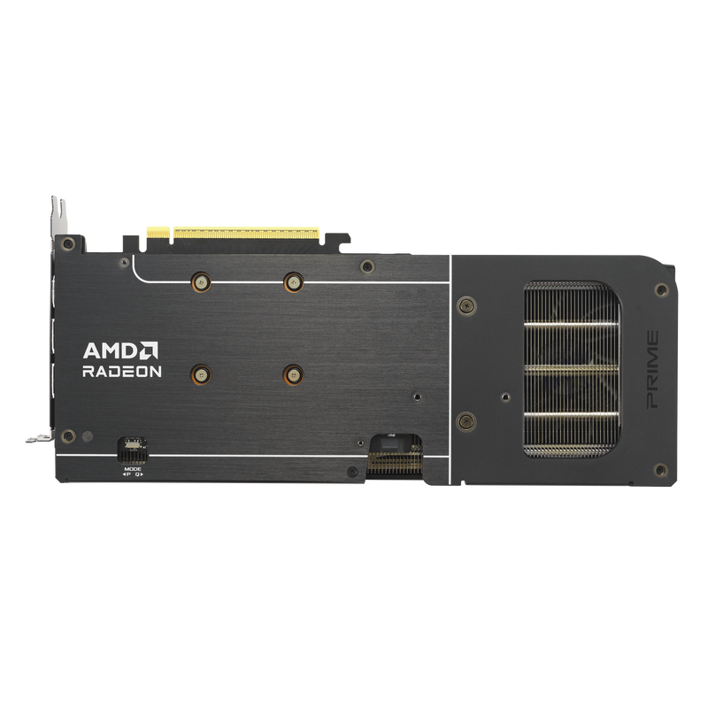ASUS Prime RX 9060 XT OC Edition grafikkort og tilkoblingsporter