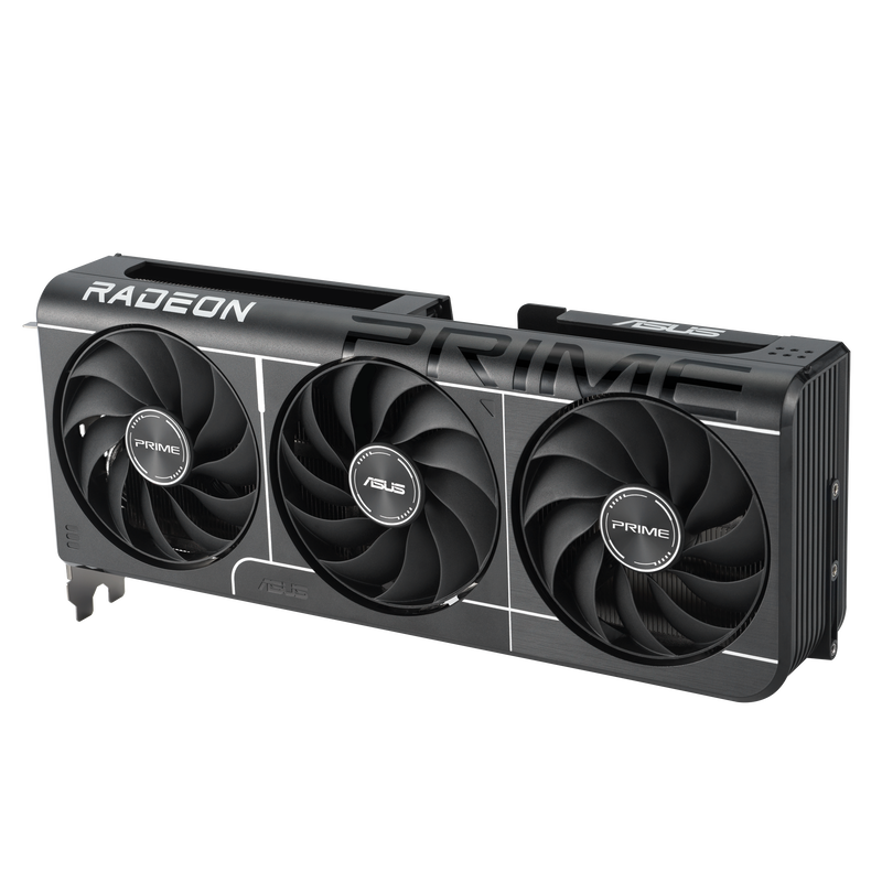 ASUS Prime RX 9060 XT OC Edition grafikkort med synlige tilkoblinger