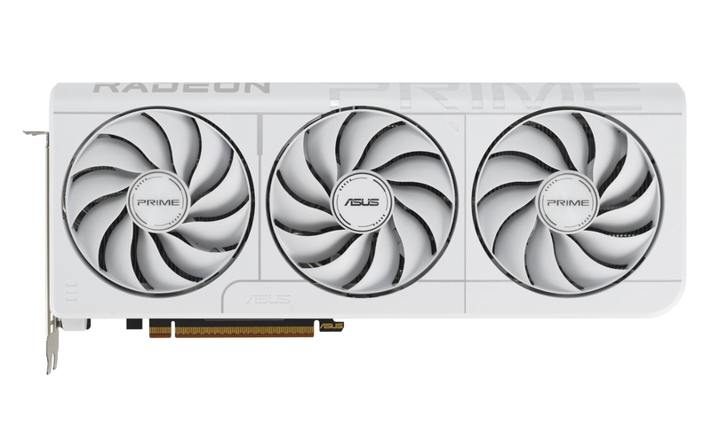 ASUS Prime RX 9070 XT White OC grafikkort bakside