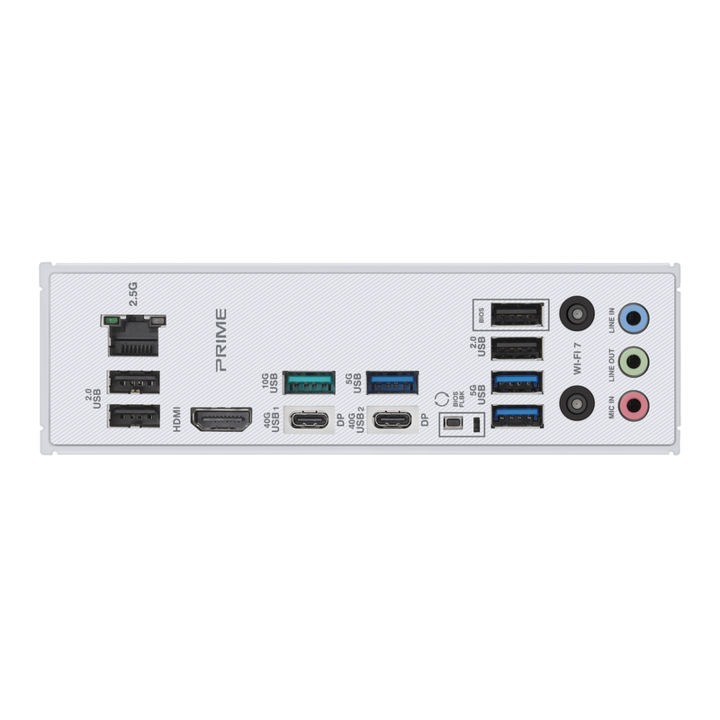 Detalj av ASUS Prime X870-P WiFi hovedkort med RAM-spor