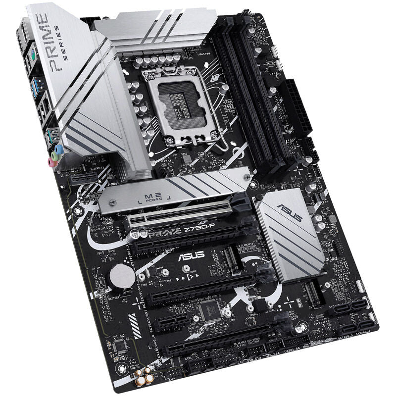 Bakside av ASUS Prime Z790-P hovedkort med ATX-formfaktor