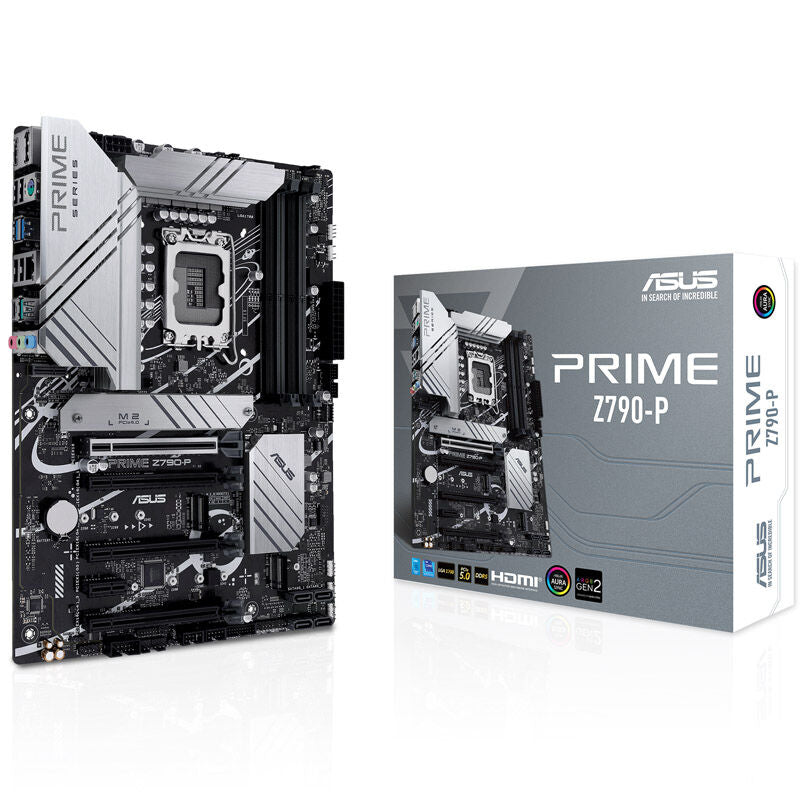 ASUS Prime Z790-P hovedkort forfra med LGA1700 og DDR5