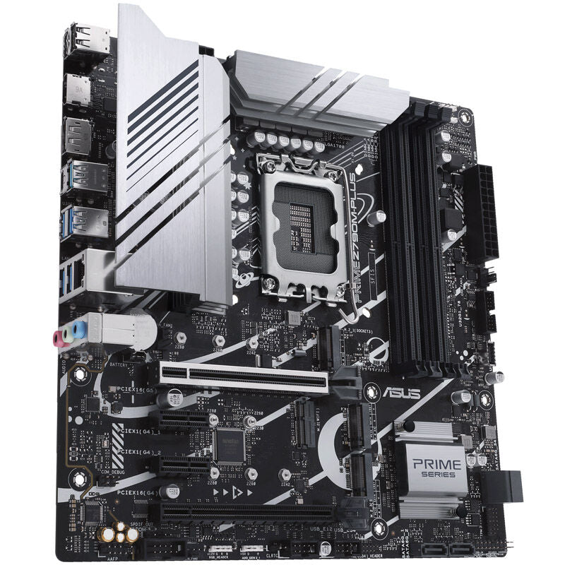 Montert ASUS Prime Z790M-Plus hovedkort i PC-kasse