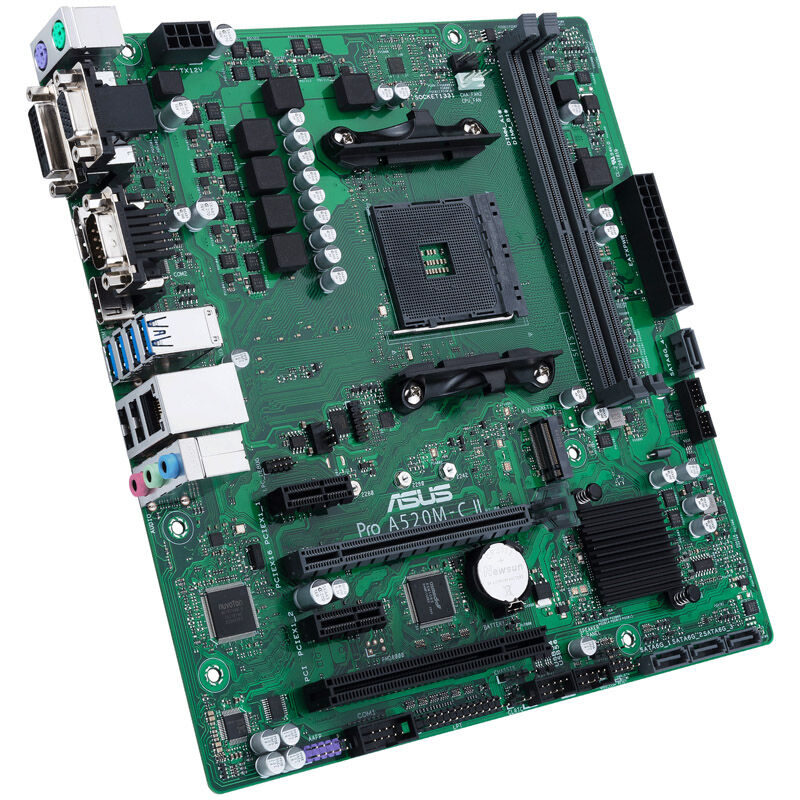 ASUS PRO A520M-C II/CSM hovedkort bakside
