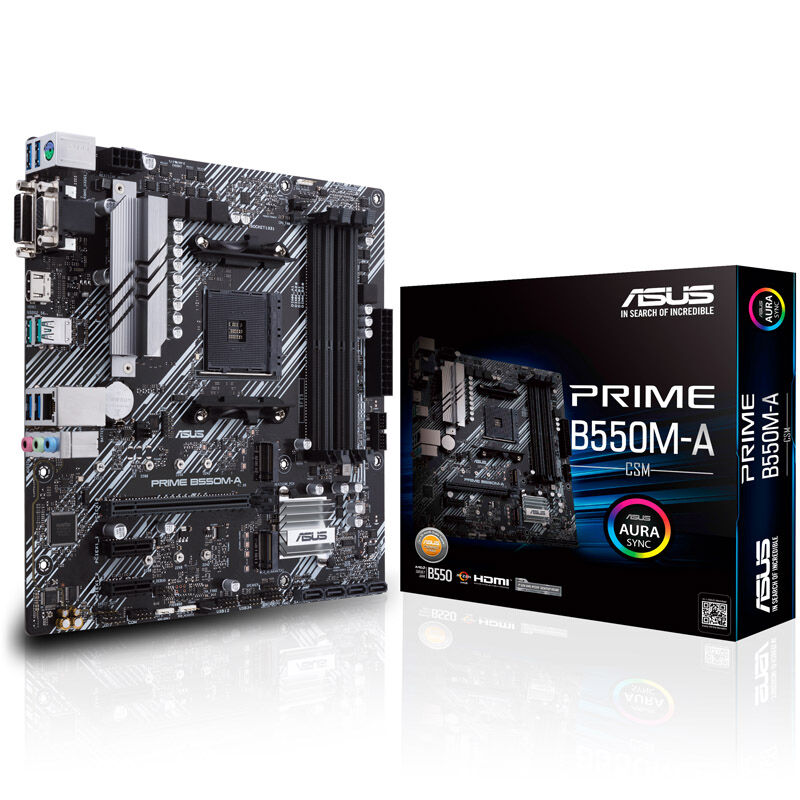 ASUS PRO B550M-C/CSM hovedkort forfra