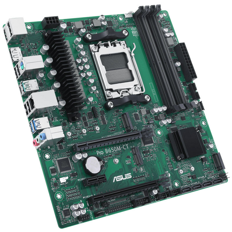 ASUS PRO B650M-CT-CSM hovedkort bakside