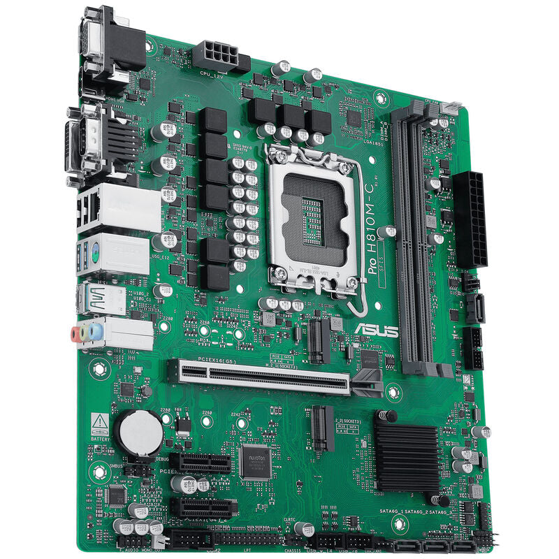 Detalj av minnespor på ASUS Pro B810M-C-CSM hovedkort
