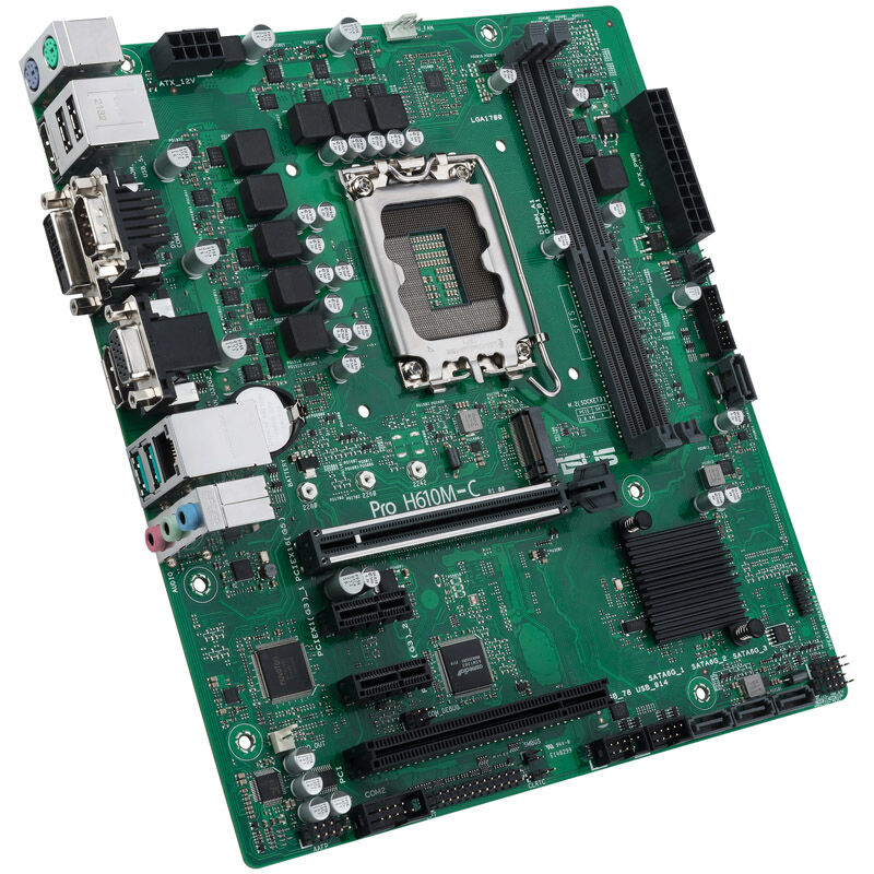 ASUS PRO H610M-C-CSM hovedkort bakside