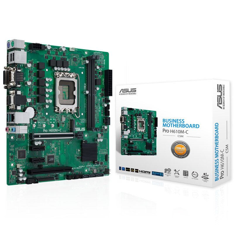 ASUS PRO H610M-C-CSM hovedkort mATX forfra