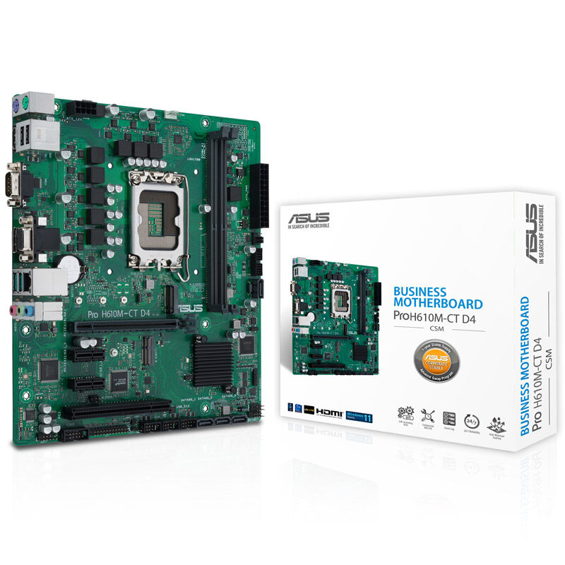 ASUS PRO H610M-C D4-CSM hovedkort forfra