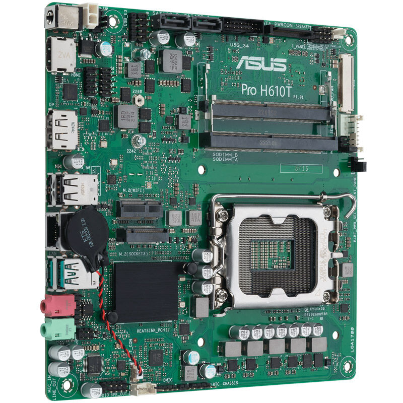Visning av USB-porter på ASUS Pro H610T-CSM hovedkort