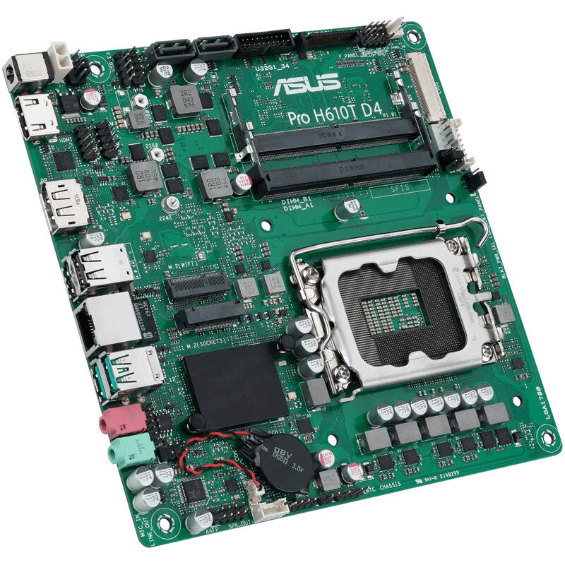 ASUS PRO H610T D4-CSM hovedkort bakside med tilkoblinger