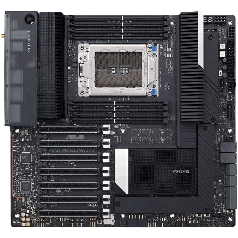 Detaljbilde av ASUS PRO WS WRX80E-SAGE SE WIFI II hovedkort PCIe-porter