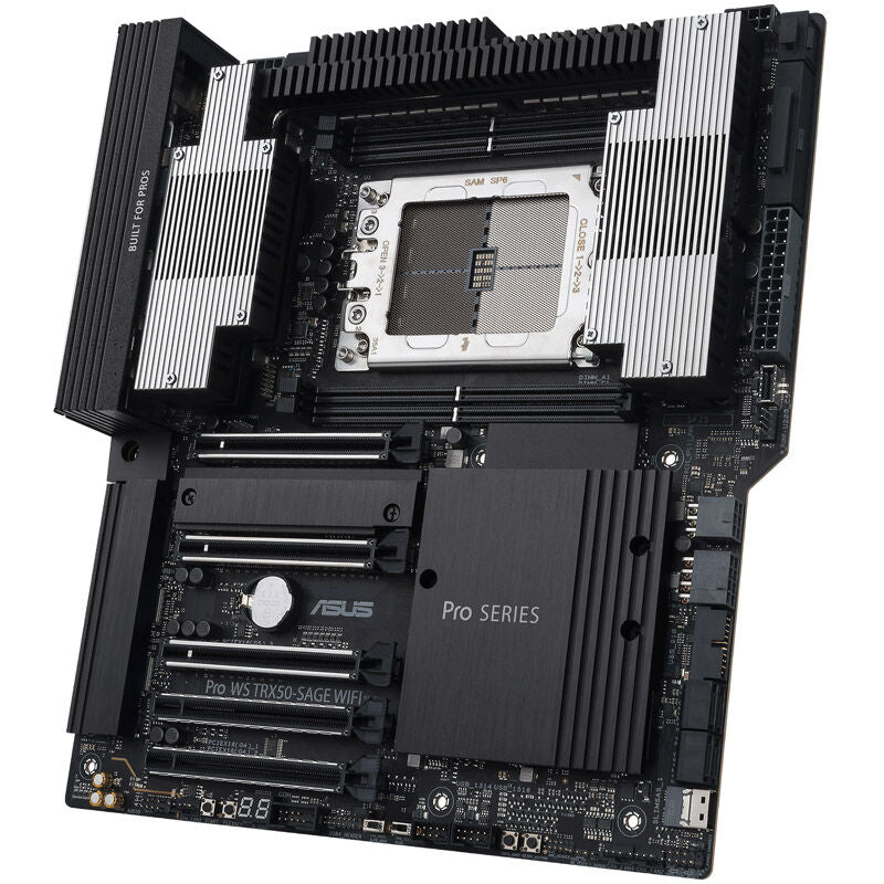 ASUS Pro WS TRX50-Sage WiFi hovedkort chipset og kjøler
