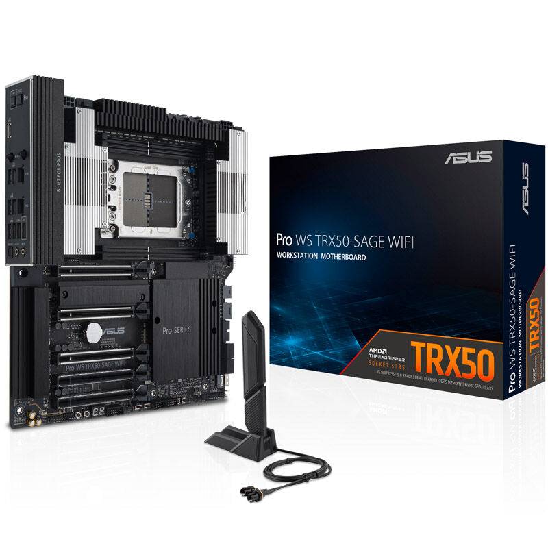 ASUS Pro WS TRX50-Sage WiFi hovedkort forfra