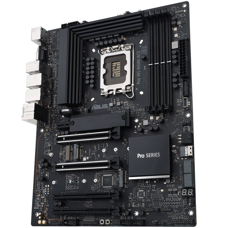 ASUS PRO WS W680-ACE hovedkort USB-porter detalj