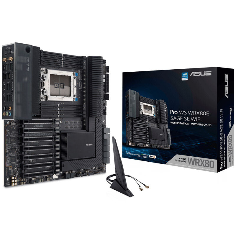 ASUS Pro WS WRX80E-SAGE SE WiFi hovedkort sWRX8 DDR4 forfra