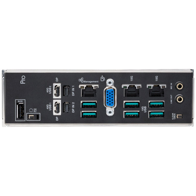 Nærbilde av ASUS Pro WS WRX90E-Sage SE hovedkort minnespor