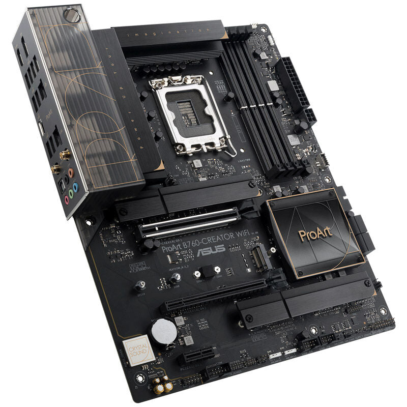 Bakside av ASUS ProArt B760-CREATOR WIFI hovedkort