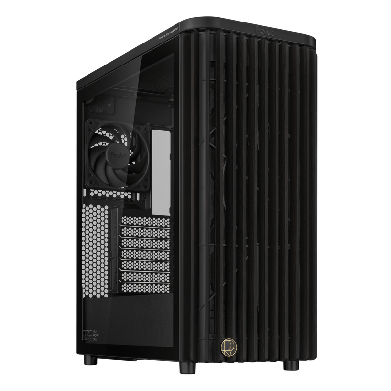 ASUS ProArt PA401 Wood Edition kabinett midtårn forfra