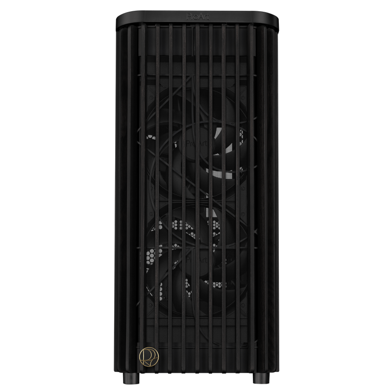 Bakside av ASUS ProArt PA401 Wood Edition kabinett midtårn