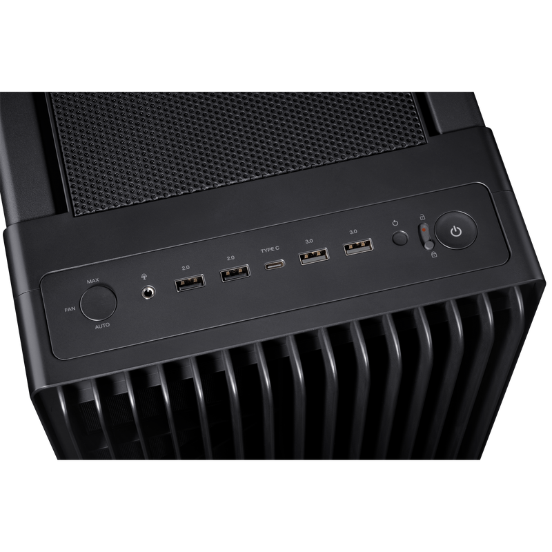 Nærbilde av ASUS ProArt PA602 kabinett Power-Lock-lås