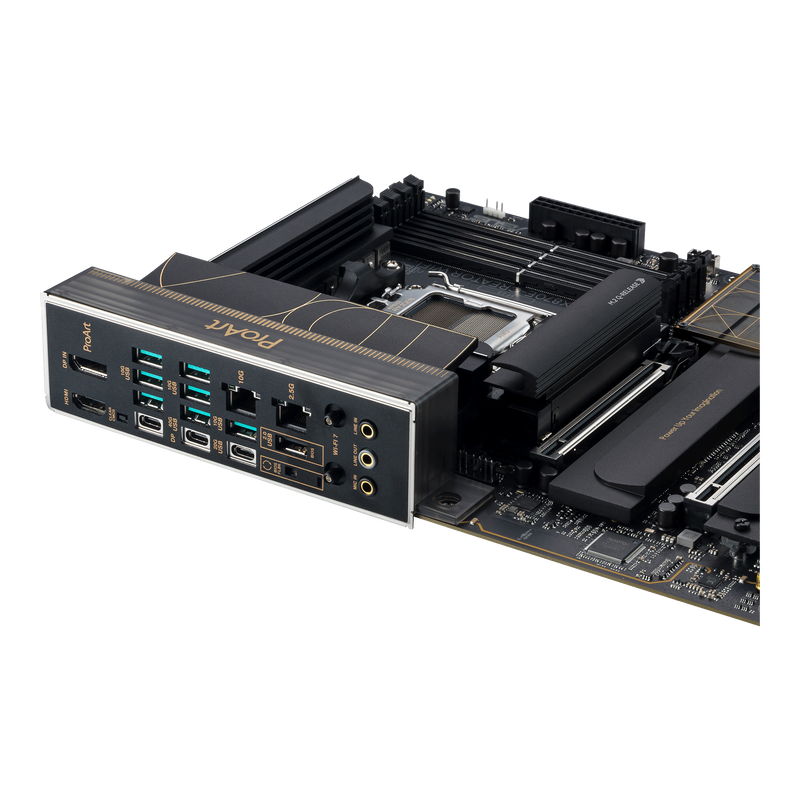 Oversikt ASUS ProArt X870E-Creator WiFi hovedkort med RGB-belysning