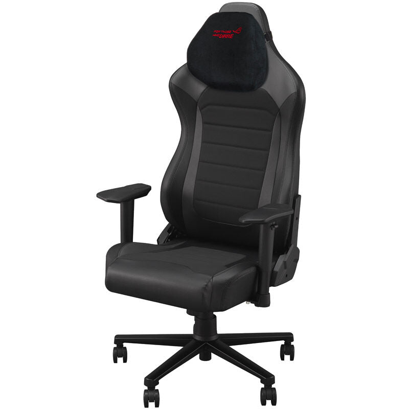 Detalj av ASUS ROG Aethon SL201 gamingstol svart polstring