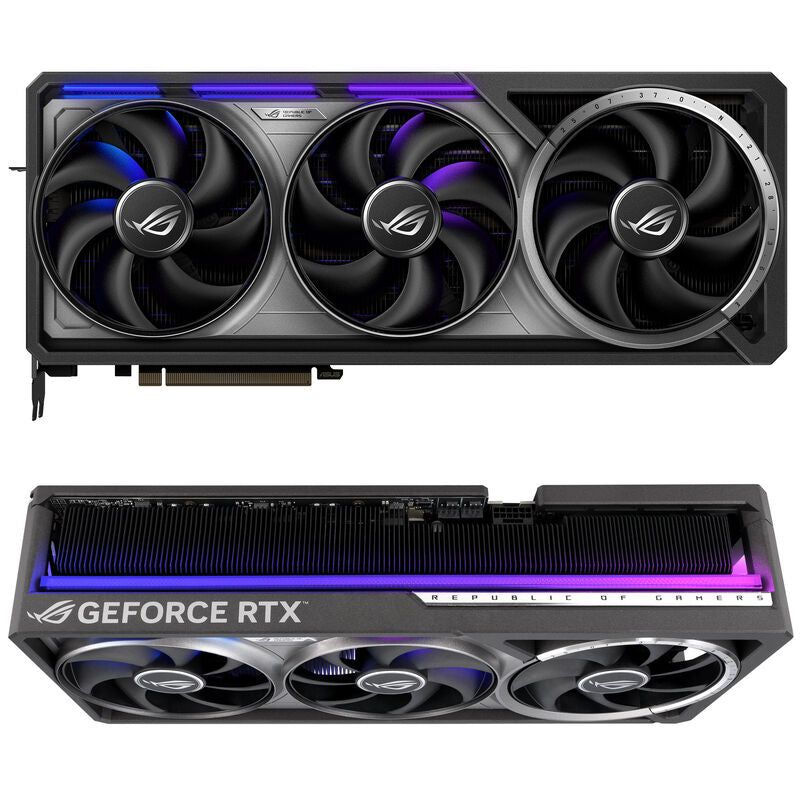 Detalj av ASUS ROG Astral RTX 5080 viftesystem